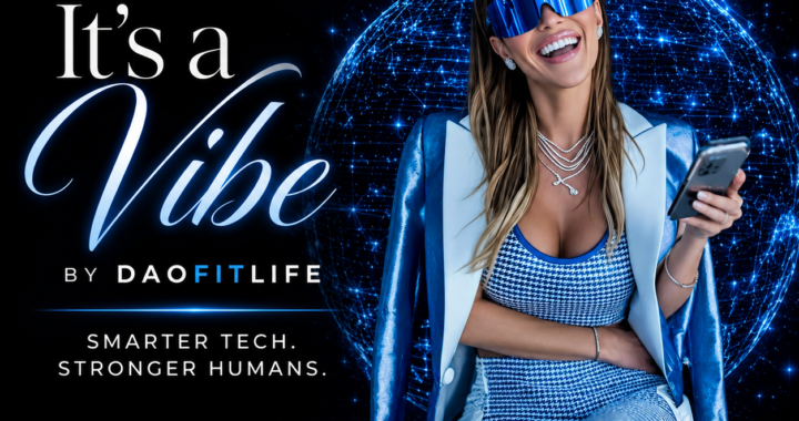 It's a vibe logo and executive futuristic image of CEO female