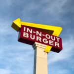 yellow and red In-N-Out Burger signage