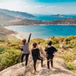 three women on mountain