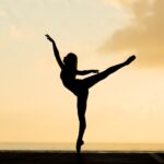 silhouette of woman dancing ballet