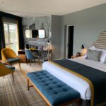blue and white bed linen