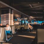 people sitting on chair inside building