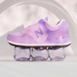 a pair of purple shoes