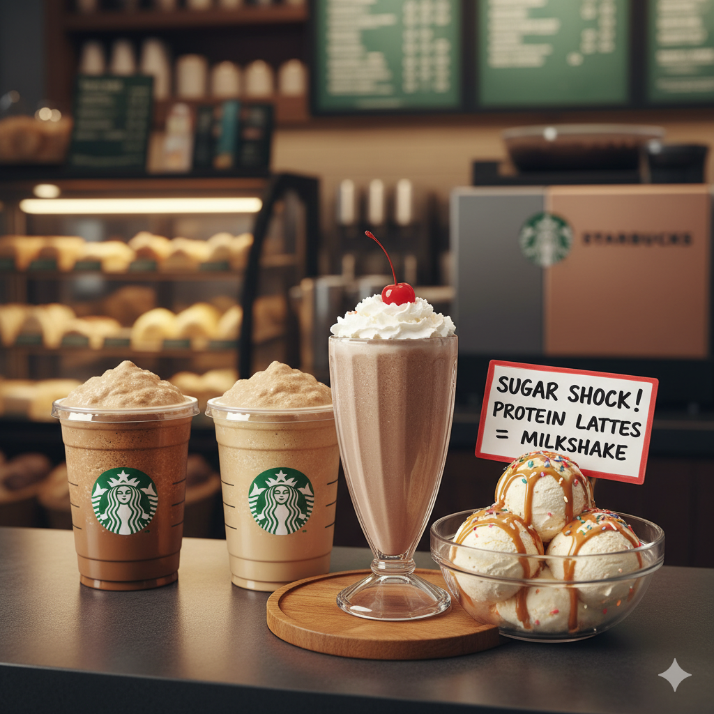 You are currently viewing The High-Calorie Secret: Why Starbucks’ New “Protein” Drinks Are a Total Scam